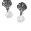 Flash Sale ???? Brighton® Silver Shells Pearl Drop Earrings ???? -Brighton shop Belk 1045