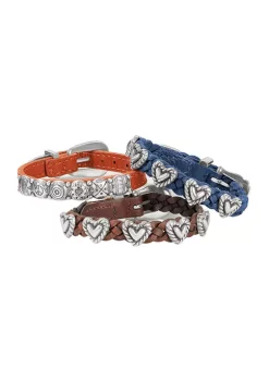 Discount ⌛ Brighton® Roped Heart Braid Bandit Bracelet ???? -Brighton shop Belk 382
