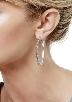 New ⌛ Brighton® Meridian Thin Large Hoop Earrings ???? -Brighton shop Belk 580