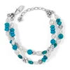 New ???? Brighton® Pebble Turquoise And Pearl Double Bracelet ???? -Brighton shop Belk 754