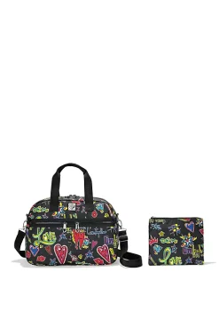 Best Sale ???? Brighton® Love Scribble Jetsetter Duffle ⌛ -Brighton shop Belk 800